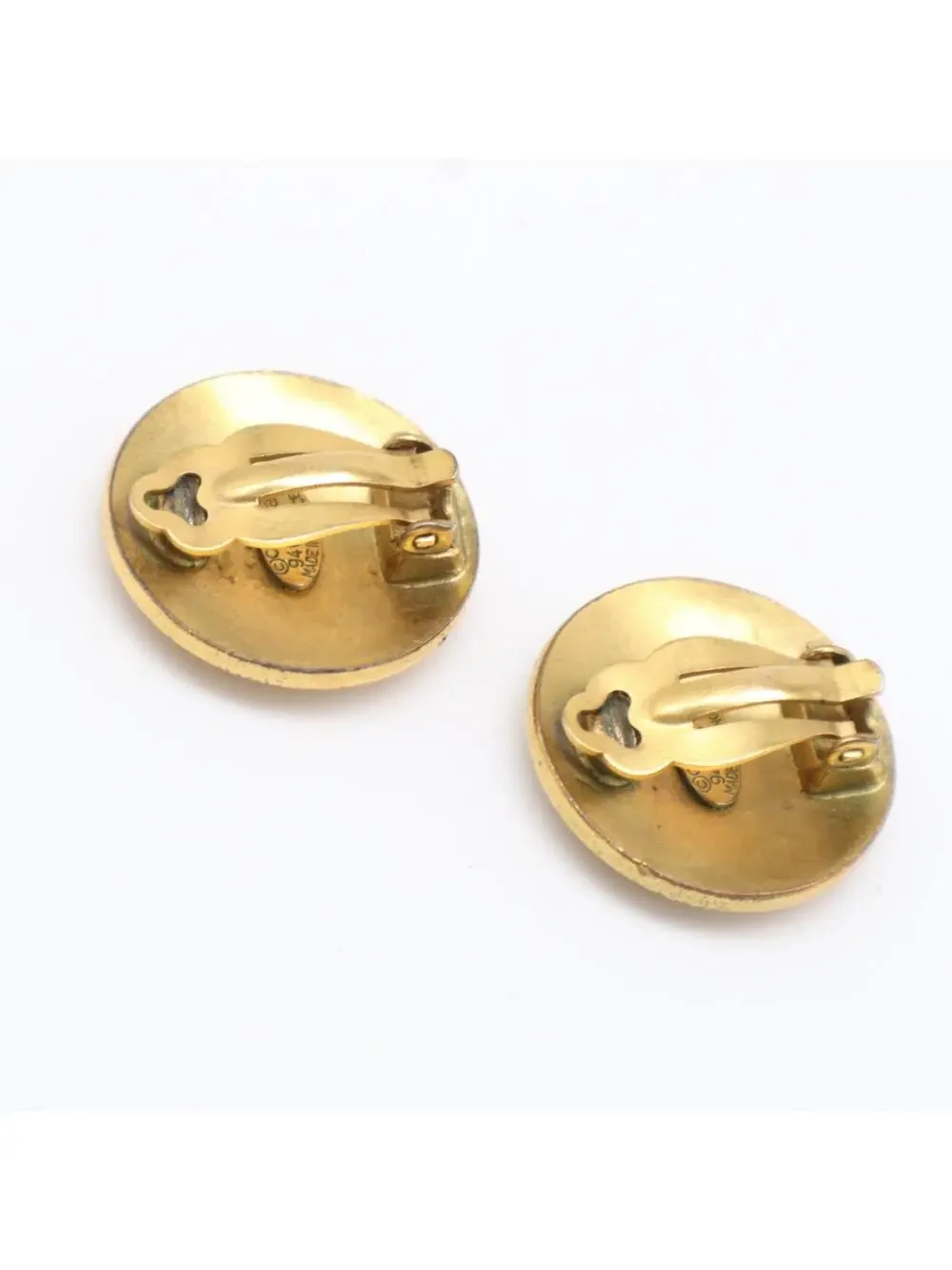 Chanel Cc Logo Round Circle Earrings #299467C61B